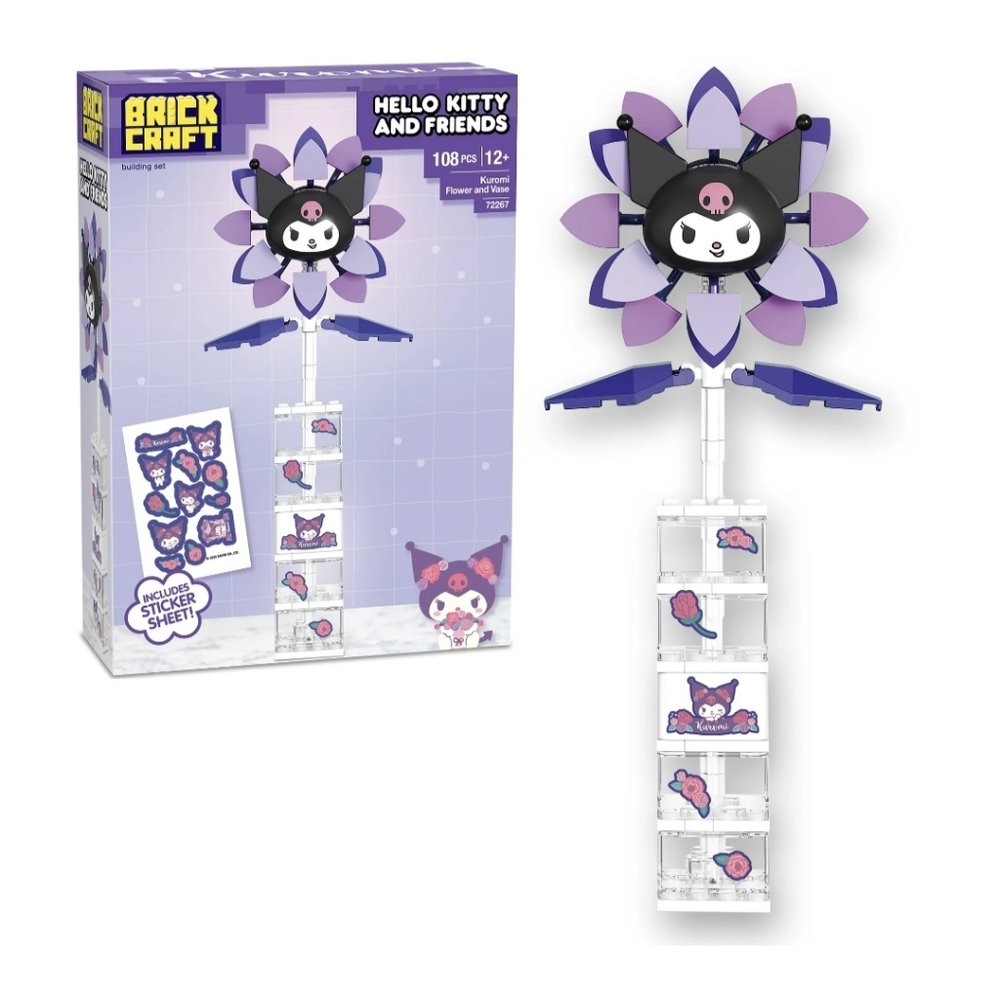 Brickcraft Kuromi Flower & Vase Building Set – Sanrio Collection - *NIB*